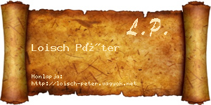 Loisch Péter névjegykártya